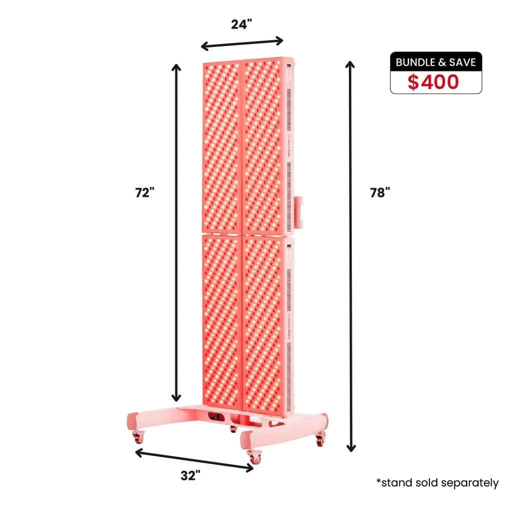 Four MitoPRO 1500+ panels joined into a large 24 by 72 inch mito panel array