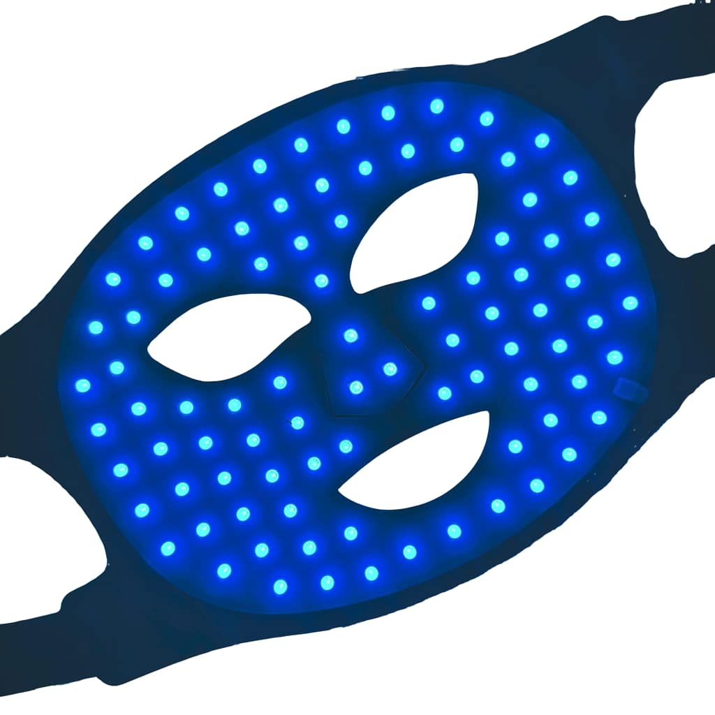 Therasage LED therapy device activated in blue light wavelength for acne and bacteria treatment