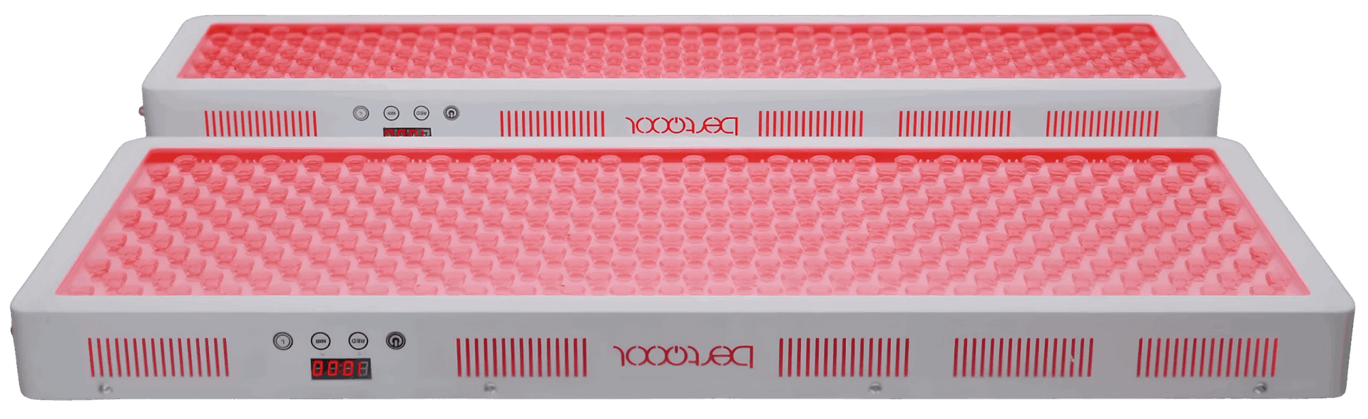Side profile of BestQool PRO 300 dual panels connected showing integrated controller and modular configuration