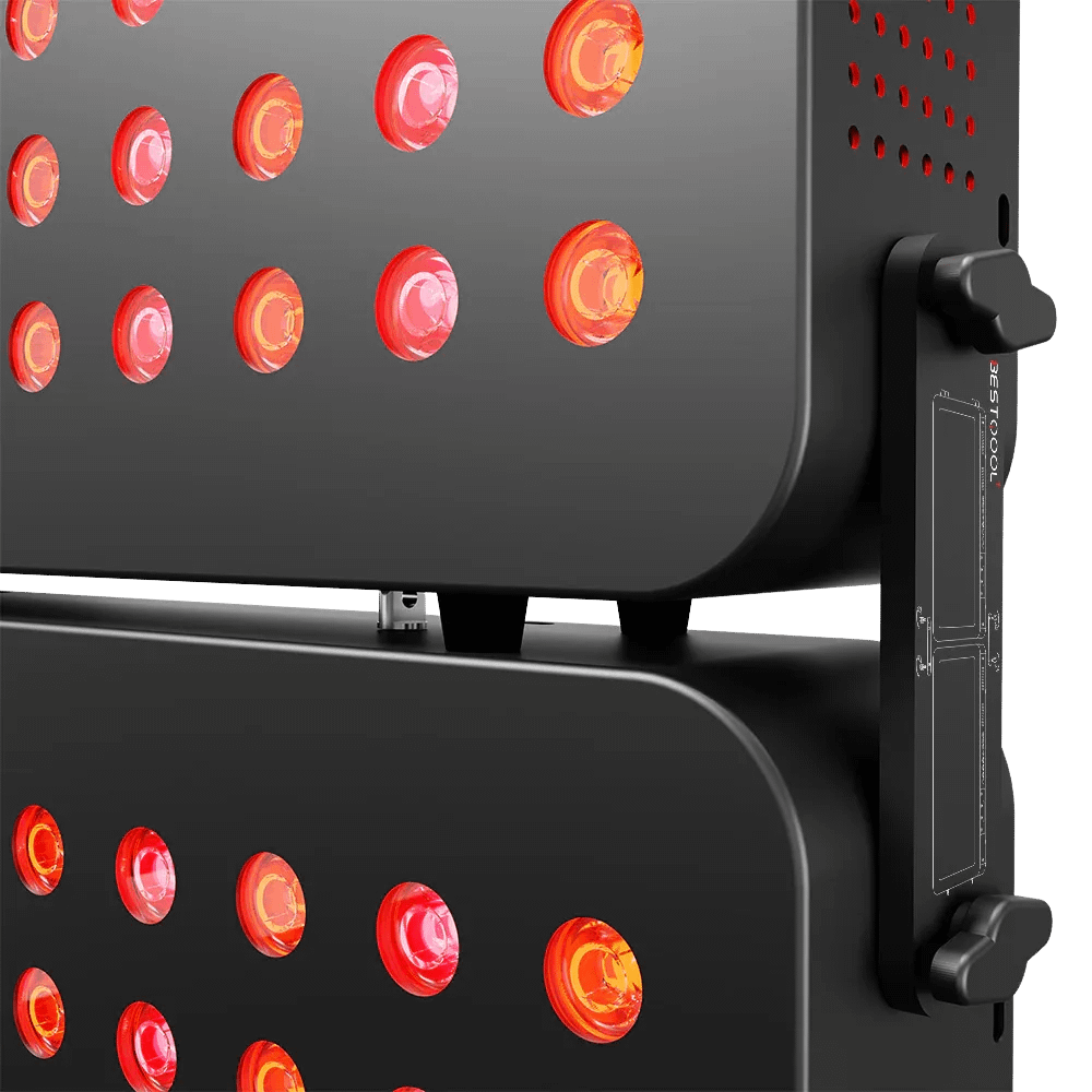Dettaglio del punto di connessione tra i pannelli BestQool BQ 150 che mostra il design di giunzione