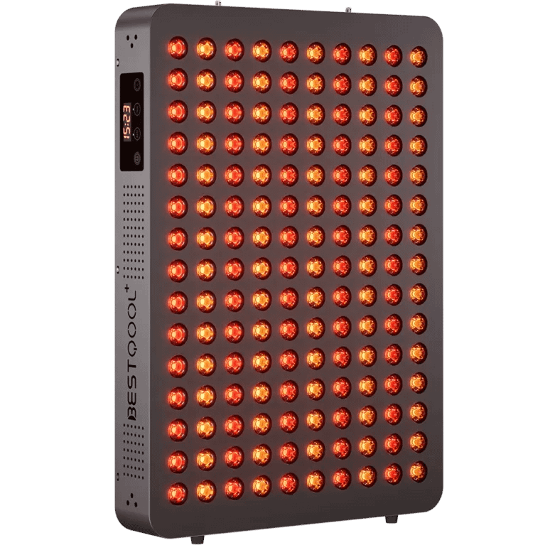Vista di uno dei tre pannelli dal lato frontale: singolo pannello BestQool BQ 150 dal davanti che mostra l'array di LED e la qualità costruttiva