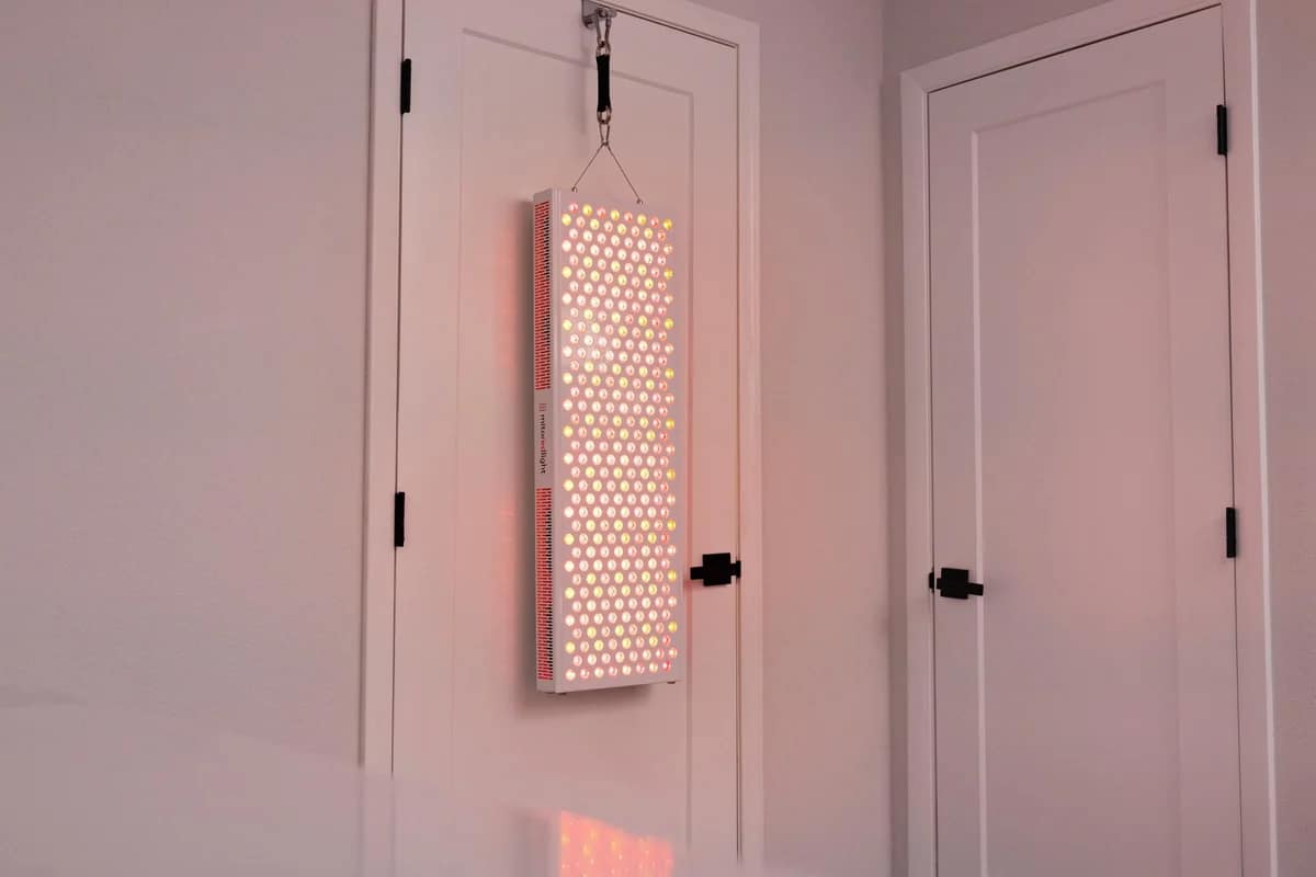 Mito Adapt 4.0 panel hung on a door using the over-the-door mounting kit