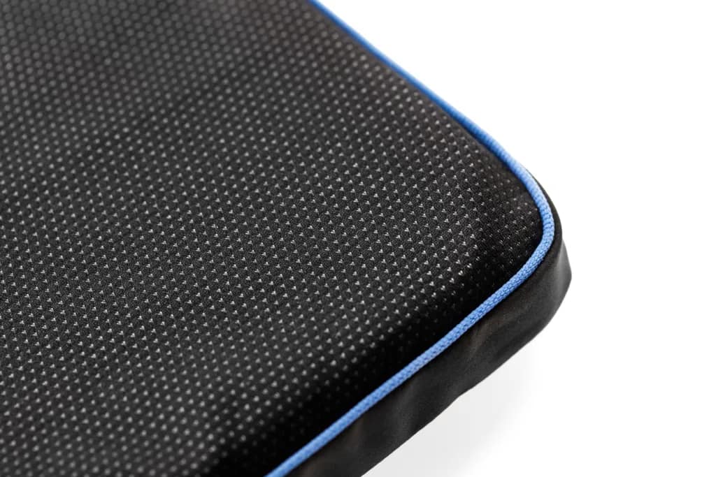 Close up of PetsPEMF pad for dogs corner showing durable build and anti bite design