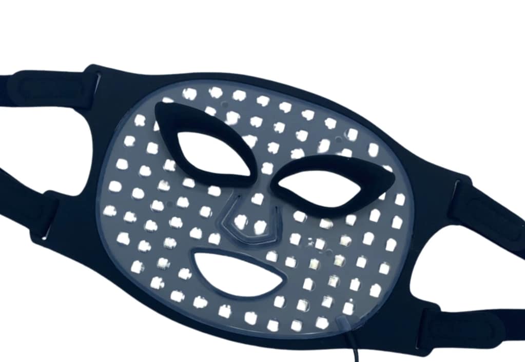 Therasage TheraGlow Mask2Go con luce bianca accesa