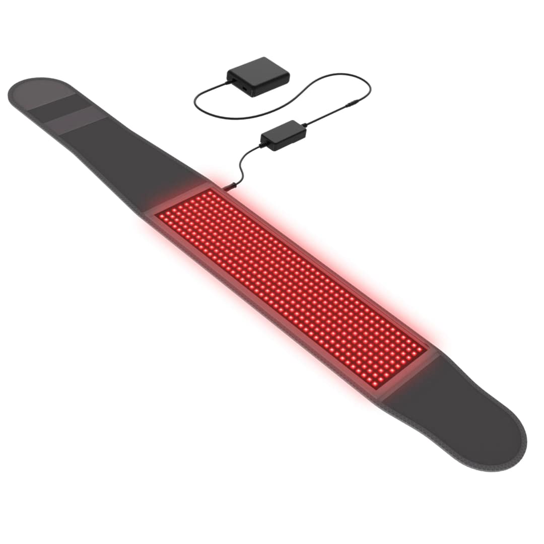 Overhead view of Hooga LED Belt showing flexible wrap design and light panel layout