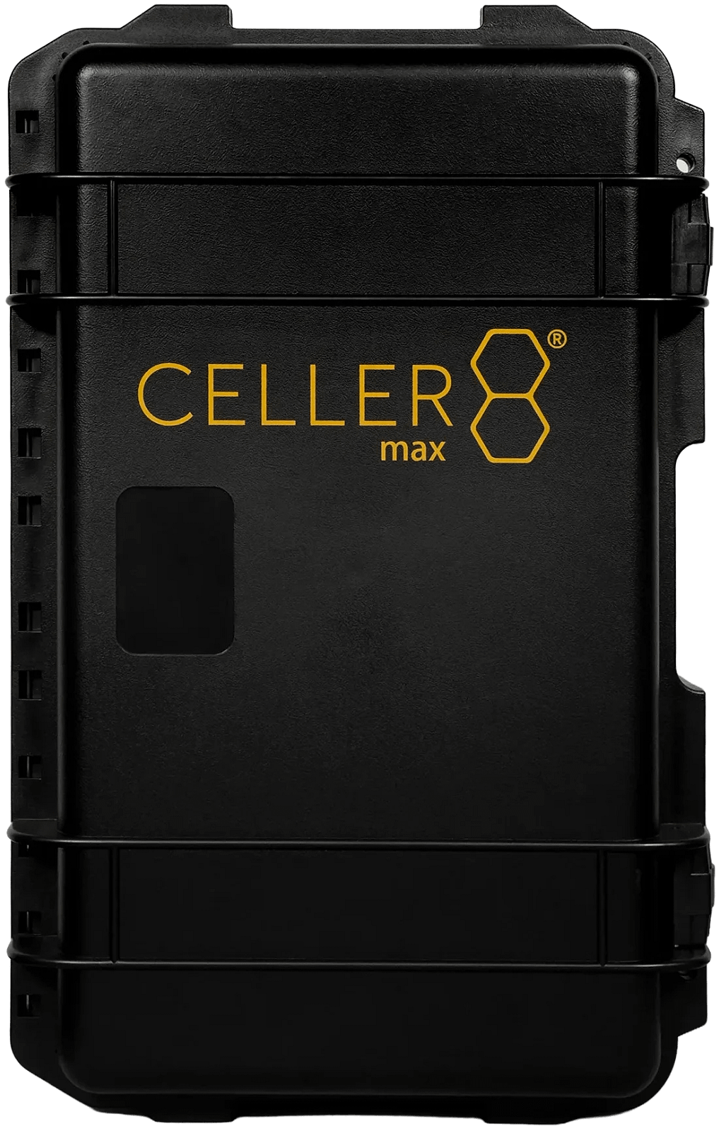 Celler8 MAX Review: the PEMF device closed in its black rolling case