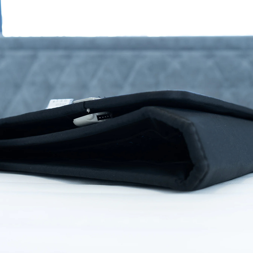 Grooni PEMF Mat Folded showing the plug for A/C connection
