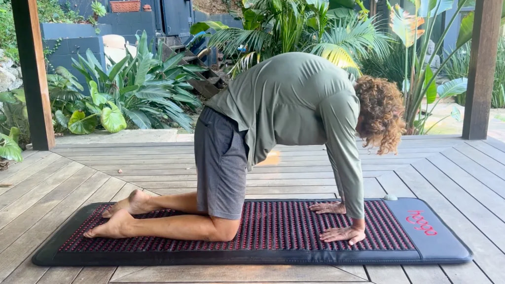 Marco using the Hooga PEMF Mat 1