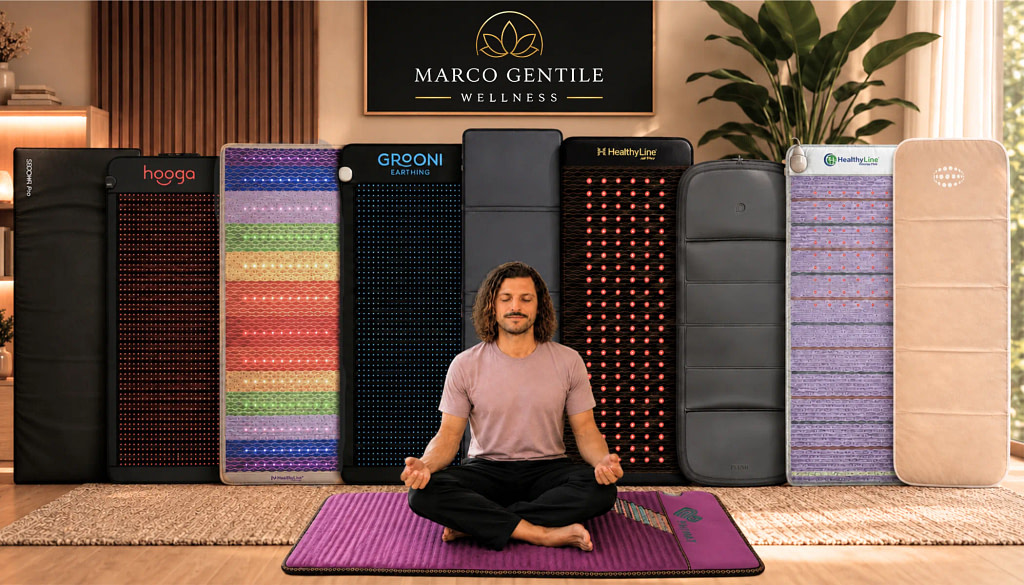 Marco Gentile in a room with all the best PEMF mats included in this page
