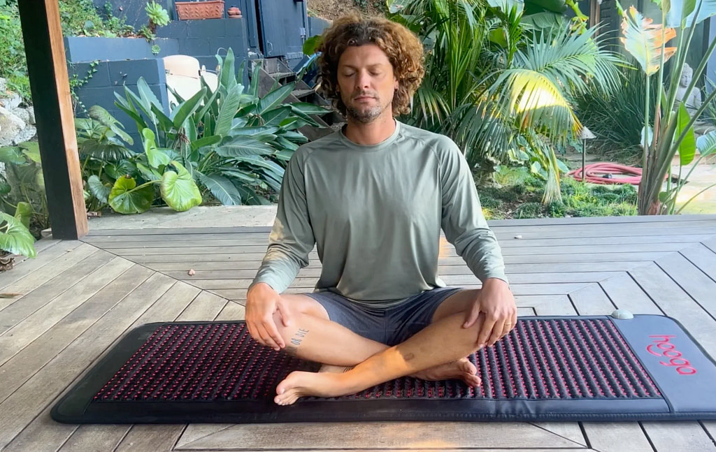 Marco Meditating on the Hooga Mat
