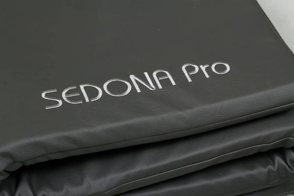 Folded grey Sedona Pro PEMF Mat ready for storage or transport