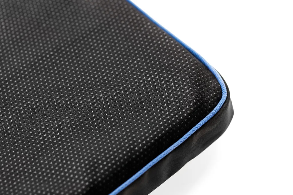 Close up of PetsPEMF pad for dogs corner showing durable build and anti bite design