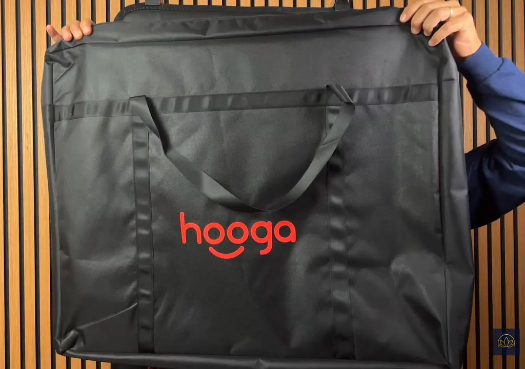 Marco showing the Hooga carry bag