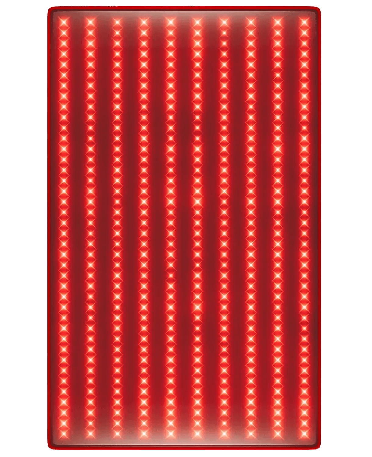 BestQool Red Light Mat activated displaying full LED array in treatment mode