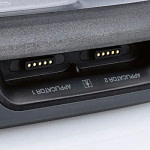 Detail of the Bemer EVO control unit double output connector