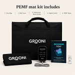 Grooni PEMF mat accessories: bad, cover, controller and PEMF ebook