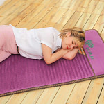 Woman sleeping on the Phymat Amethyst