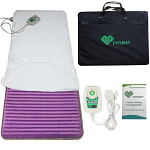 Image showing the Phyam Amethyst package: mat, cover, bag, controller and manual
