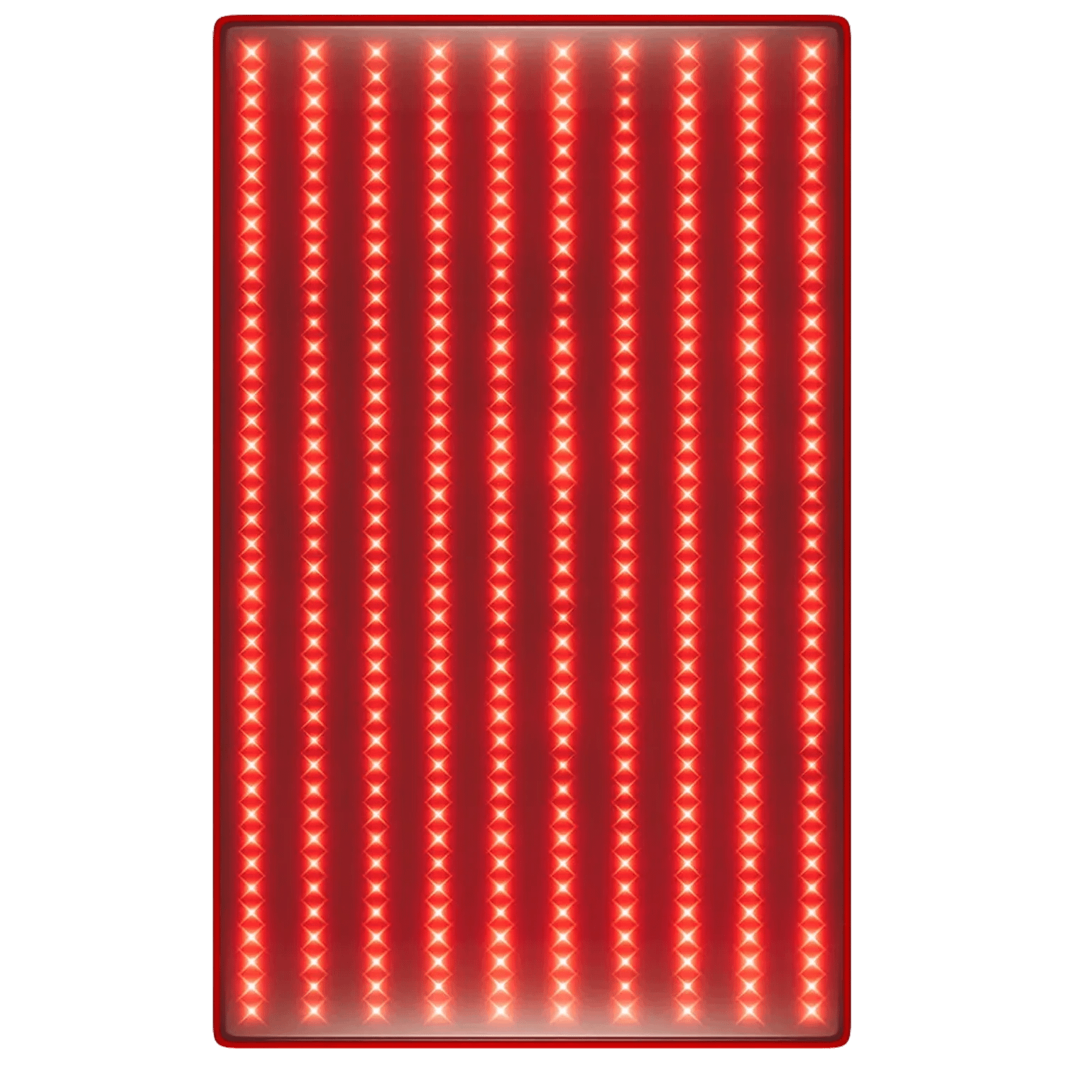 BestQool Red Light Mat activated displaying full LED array in treatment mode