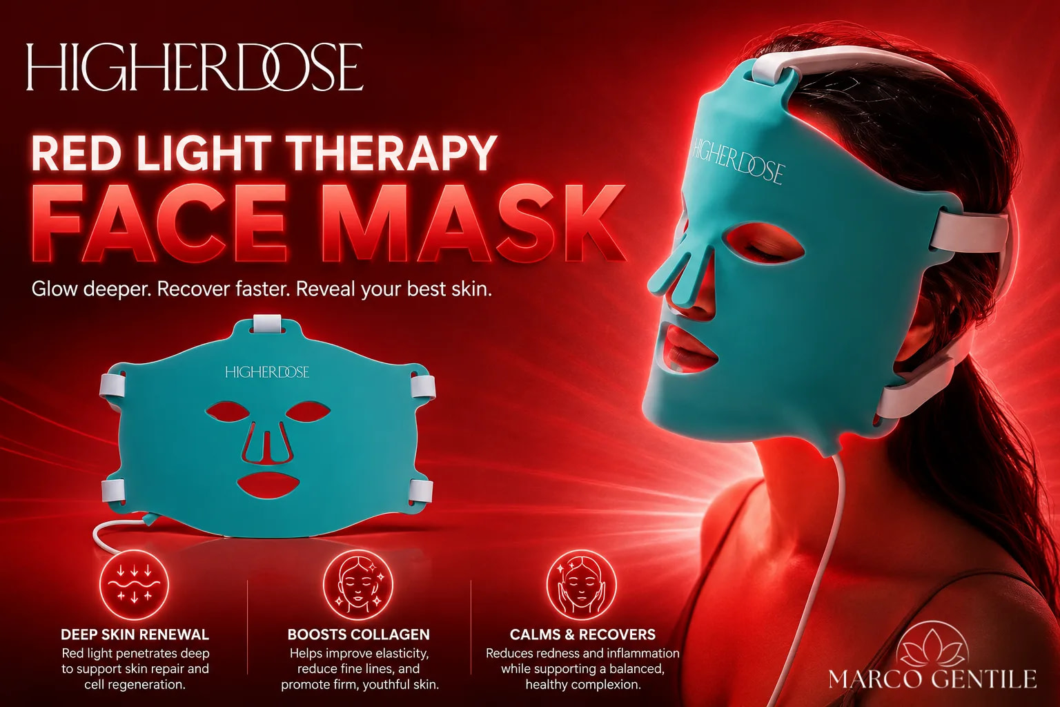 Higherdose Red Light Therapy Face Mask