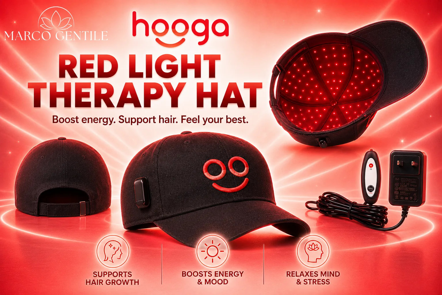 Hooga Red LIght Therapy Hat