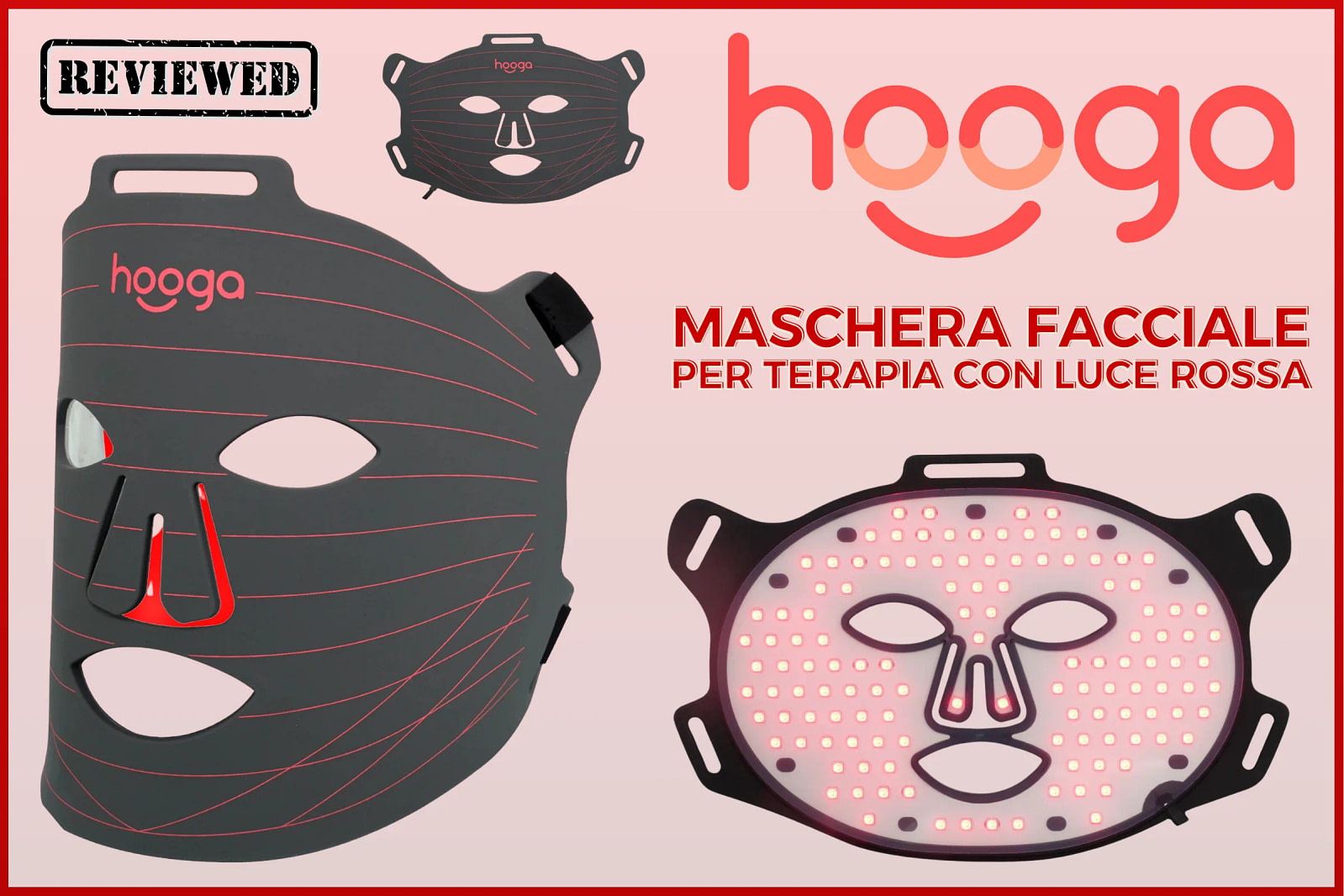 Hooga Maschera Facciale per Terapia con Luce Rossa Recensione