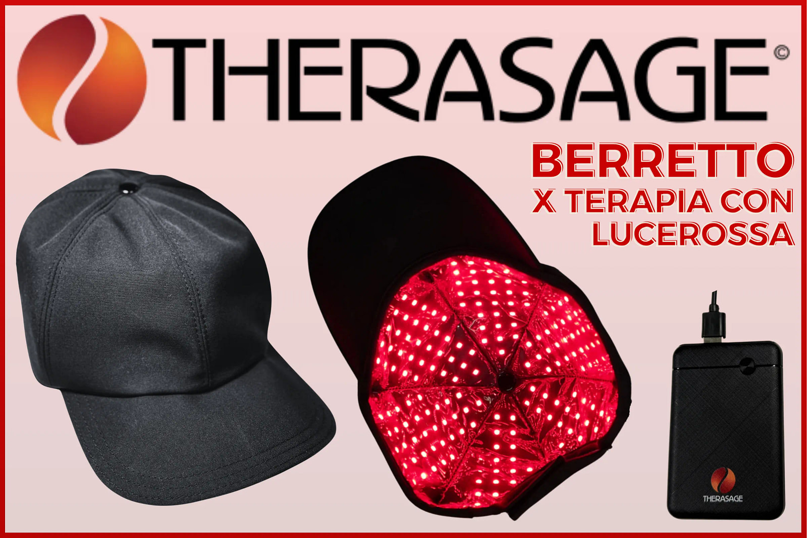 Recensione Therasage TheraCap: Kit LED Completo con Power Bank Incluso per il Trattamento del Cuoio Capelluto