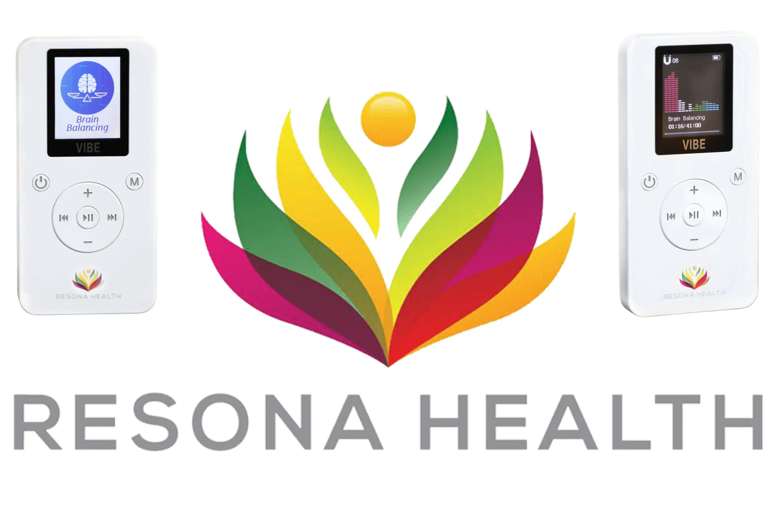Resona Health PEMF device reviews showing pocket-sized VIBE therapy technology and wellness products