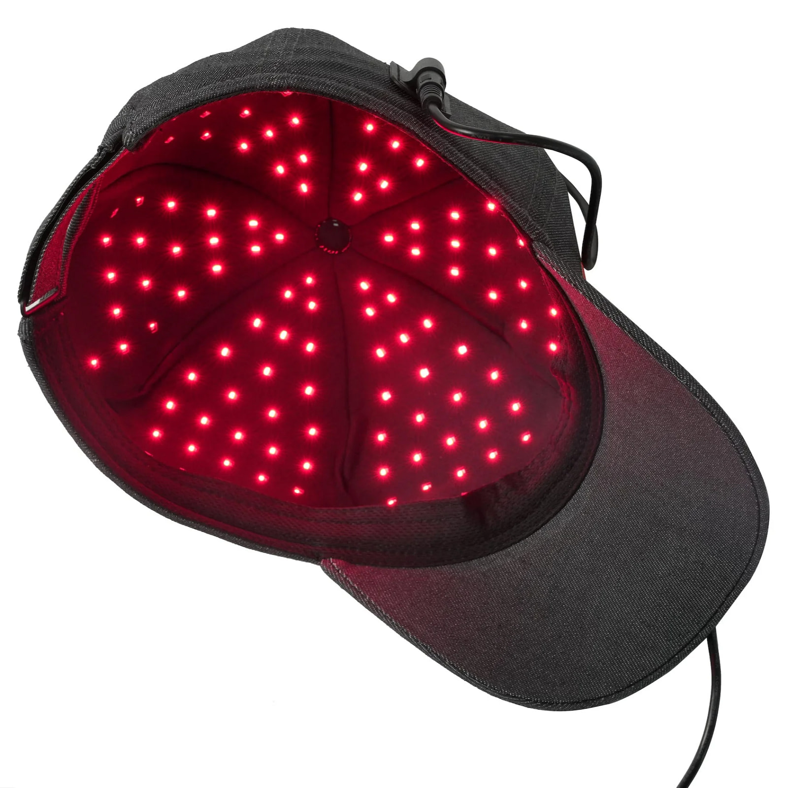 The top 4 red light caps for hair loss: Interior view of Hooga Red Light Therapy Hat