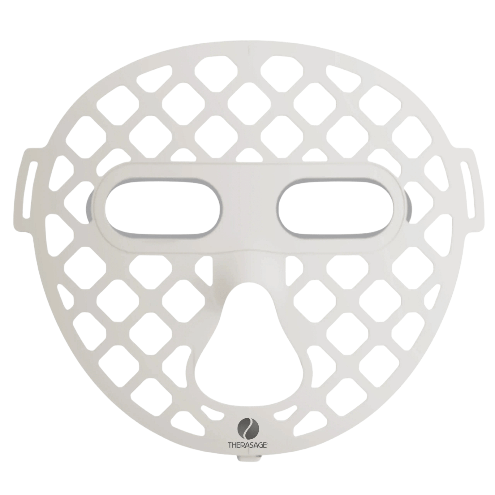 Layout pannello LED Therasage Mask2Go+ che mostra dispositivo terapia tri-colore inattivo