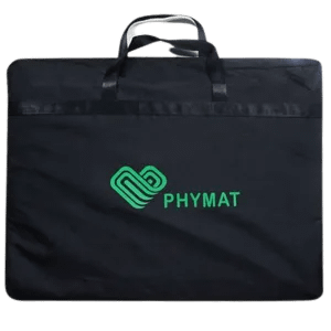 Carry bag included with Phymat Chakra PEMF mat for easy storage and transport