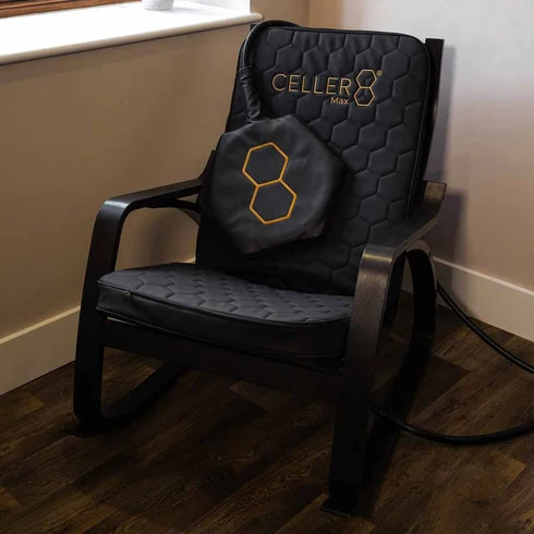 Celler8 MAX Chair Mat with a pad applicator placed on the backrest