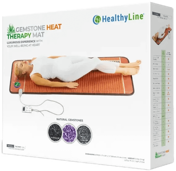 TAO Series PEMF Mat packaging with product specifications and features