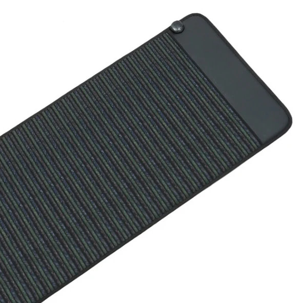 Angled view of Nushape PEMF mat with FIR, dynamic intensity, and gemstone layout
