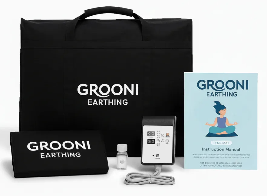 Grooni Earthing PEMF Mat complete set of accessories