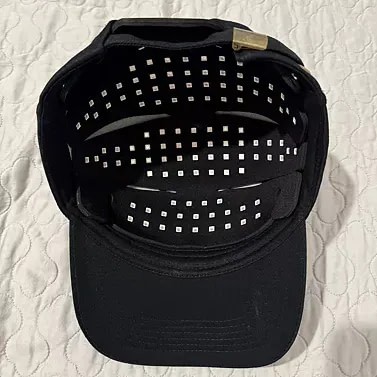 HigherDose Red Light Therapy Hat interior view with light off