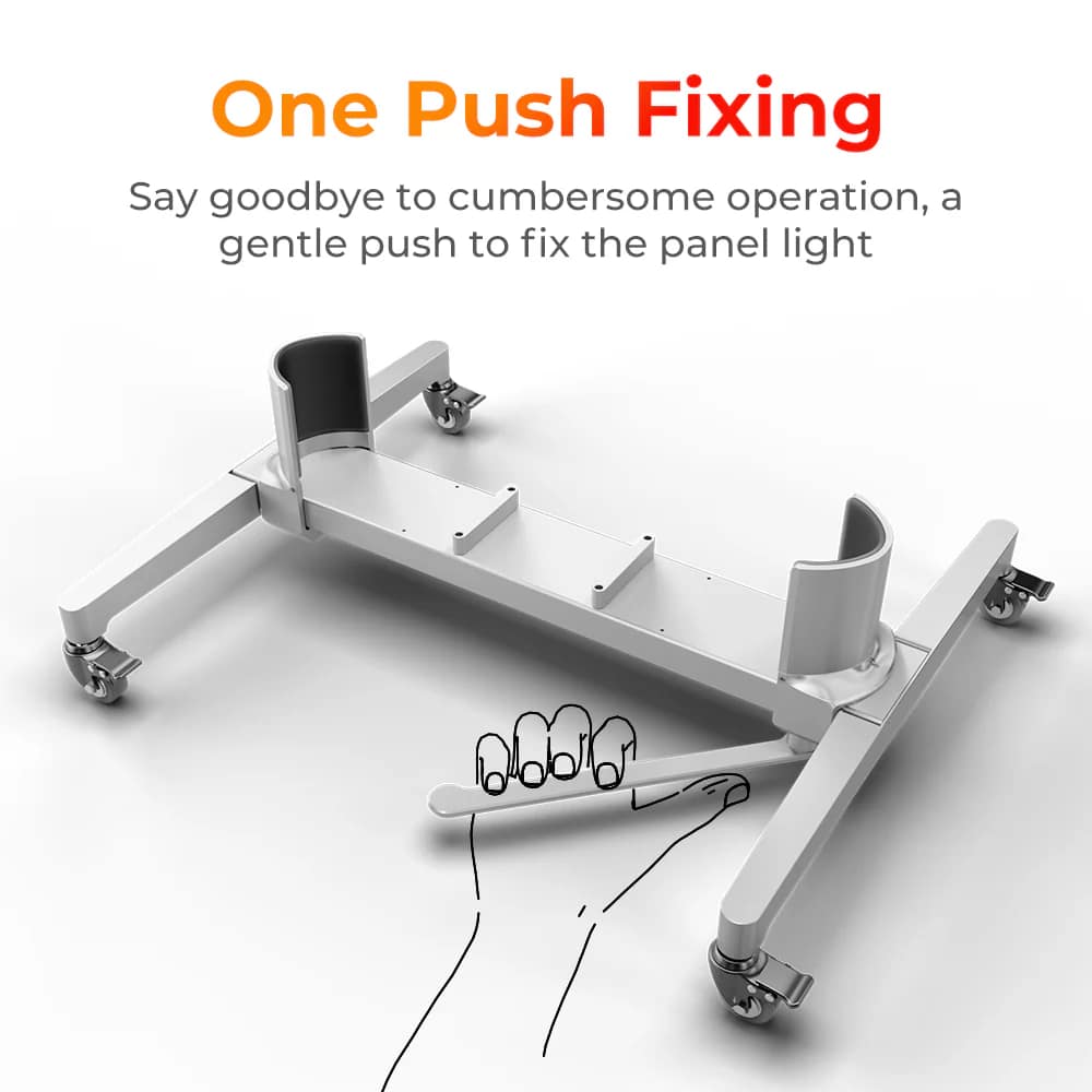 Secure mounting mechanism of BestQool panel stand ensuring stable full-body treatment positioning