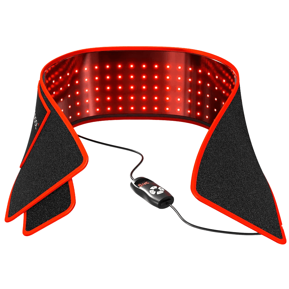 BestQool Redot S Red Light Therapy Belt full product view showing flexible LED wrap design