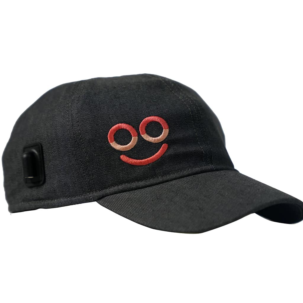 Side profile of Hooga Red Light Therapy Hat displaying brand logo and cap design
