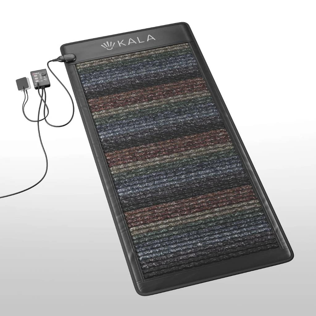 Top view of Kala PEMF Mat with visible controller cable and therapy surface