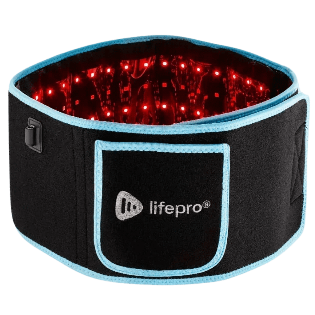 LifePro Red Light Therapy Belt folded compact showing portable and travel-friendly design