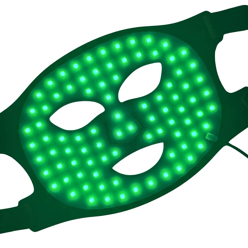 Therasage TheraGlow activated in green light mode for hyperpigmentation and skin balancing therapy