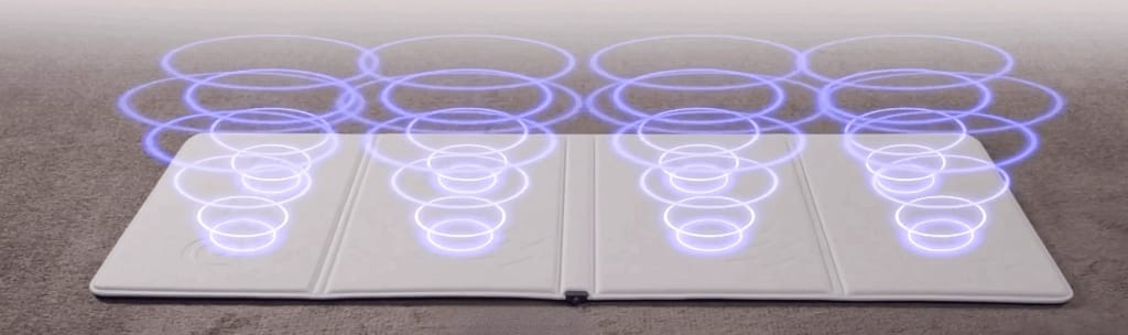 OMI PEMF Beyond Mat's coils emitting pulsed electromagnetic fields