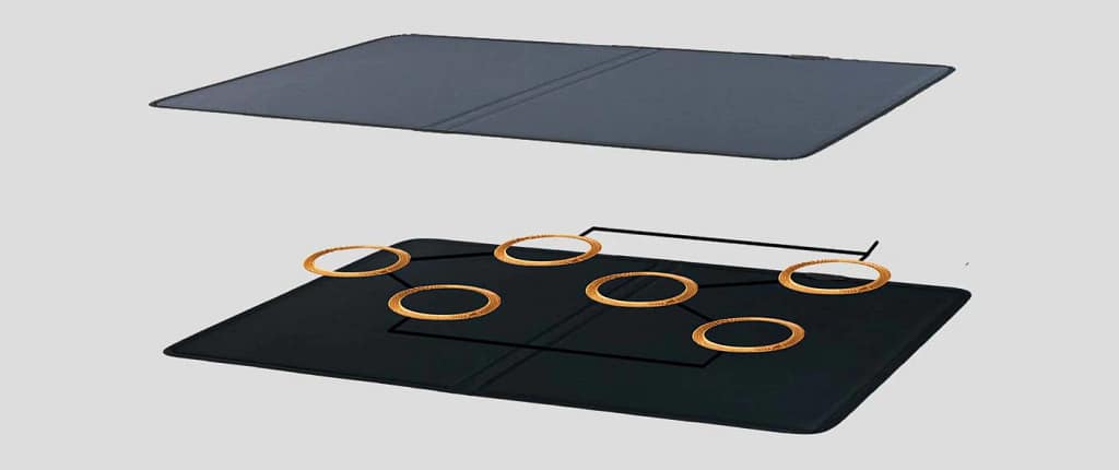 Celler8 PEMF Chair Mat's six-coil configuration for targeted electromagnetic therapy