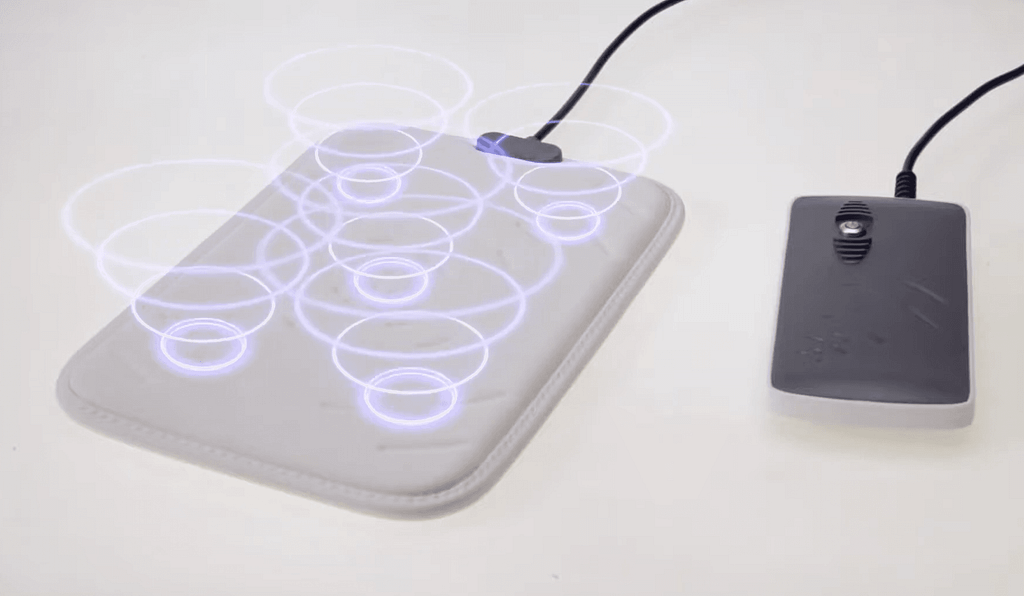 5-coil OMI PulsePad for portable PEMF therapy sessions targeting localized pain relief