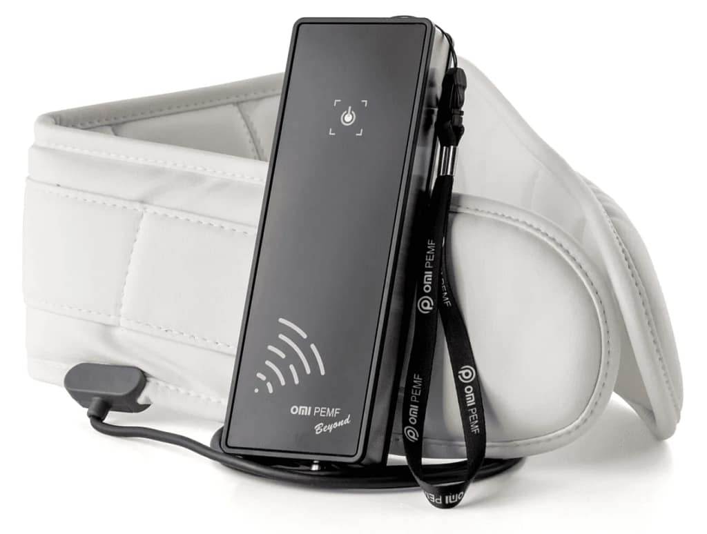 OMI PowerBand PEMF Beyond wearable device paired with controller