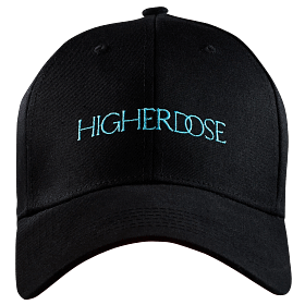 HigherDose Red Light Therapy Hat full product view showing cordless design and premium construction