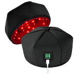 ApeBorn Red Light Therapy Hat full product view showing complete wearable LED scalp treatment design