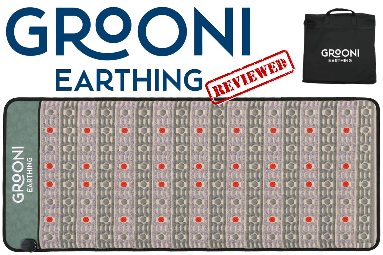 Grooni PEMF Mat review full product view with infrared therapy
