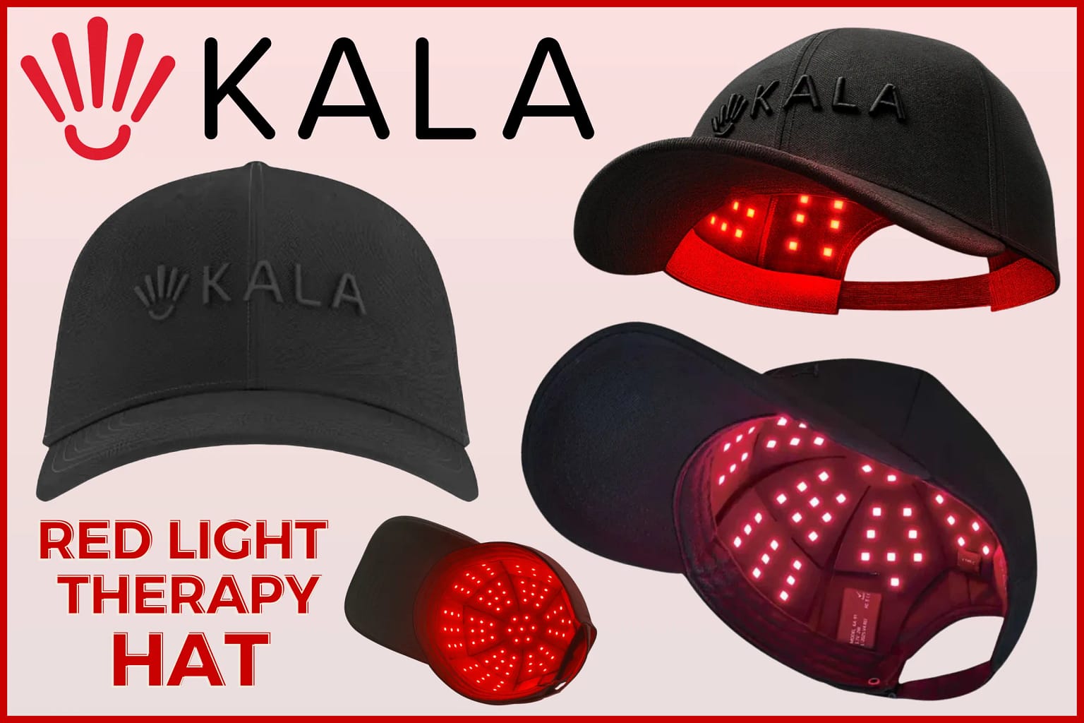 Kala Red Light Therapy Hat Review showcasing the simple battery-powered wireless LED scalp treatment device for hair growth